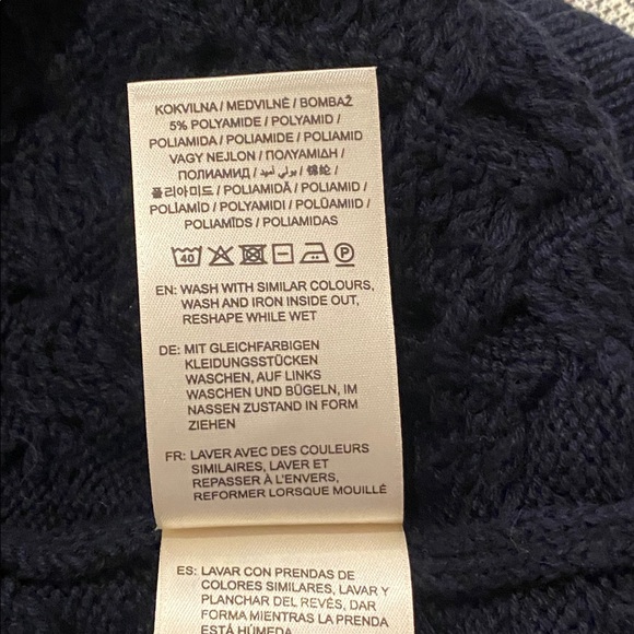 Gant Navy Blue Cotton V Neck sweater ladies size S - Picture 6 of 11